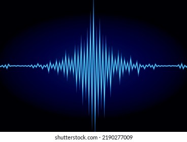 Waveform with wildly fluctuating amplitude: image of science and technology