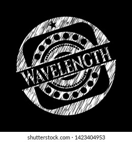 Wavelength Chalkboard Emblem. Vector Illustration. Detailed.