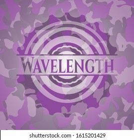 Wavelength pink camo emblem. Vector Illustration. Detailed.