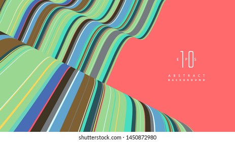 Wavelike Abstract graphics, vector background.