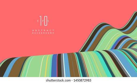 Wavelike Abstract graphics, vector background.
