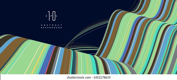 Wavelike Abstract graphics, vector background.