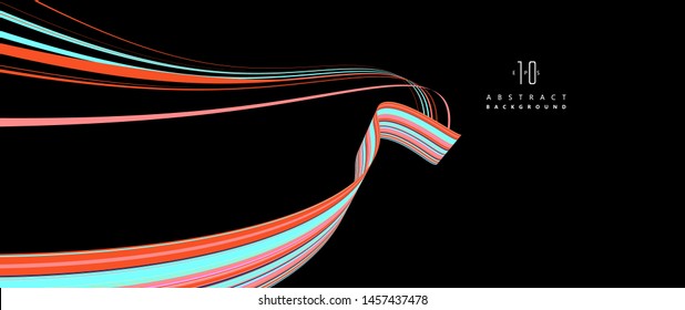 Wavelike Abstract graphics, vector background.