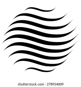 Waves. A 3D-looking design for logo, t-shirt, bag, ad, poster, illustration etc. Stock vector.