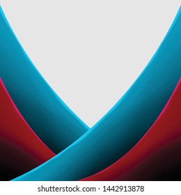 waves abstract background with red and blue color gradient for wallpaper.vector