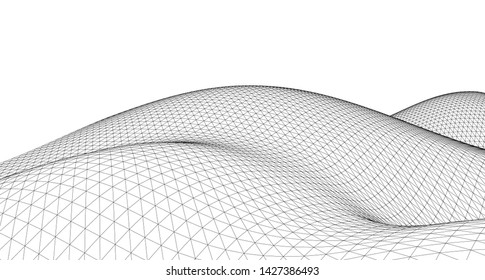 
waves abstract graphics 3d illustration