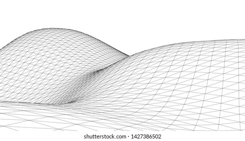 
waves abstract graphics 3d illustration