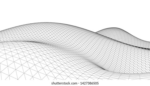 
waves abstract graphics 3d illustration
