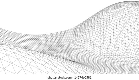 
waves abstract graphics 3d illustration