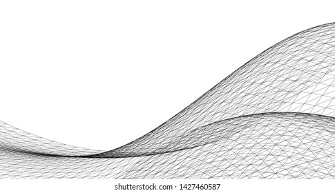 
waves abstract graphics 3d illustration