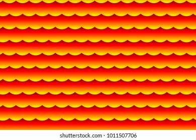 Waves - abstract red and yellow vector pattern, Wave background,