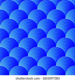 Waves abstraktes, nahtloses geometrisches Linienmuster im orientalischen Stil. Vektorgeometrie - traditioneller Retrohintergrund