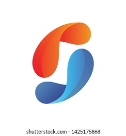 Waves in Abstract Style Logo Vector