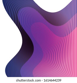 waves background, geometric figures on white background vector illustration design