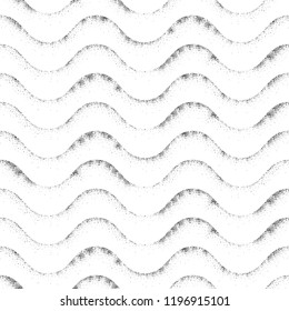 Waves background, seamless pattern. Grunge design, vector illustration 