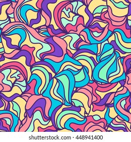  Waves background seamlessly tiling. Seamless wave hand-drawn pattern, For design