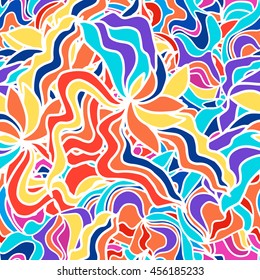 Waves background seamlessly tiling. Seamless wave hand-drawn pattern, For design