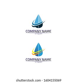 Waves beach blue water logo and symbols template icons app