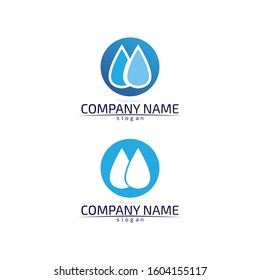Waves beach blue water logo and symbols template icons app