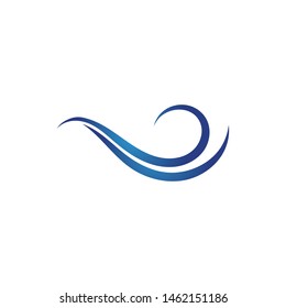 Waves beach logo and blue symbols template icons app
