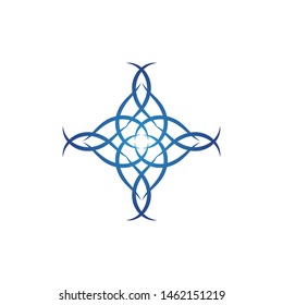 Waves beach logo and blue symbols template icons app
