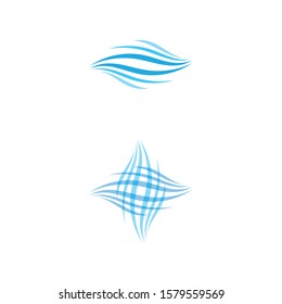 Waves beach logo and blue symbols template icons app
