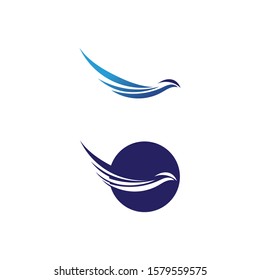 Waves beach logo and blue symbols template icons app
