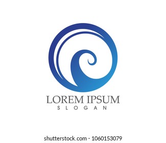 waves beach logo and symbols