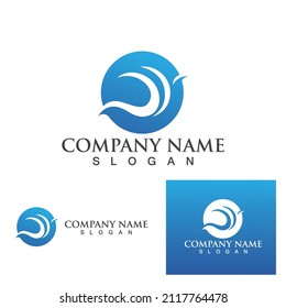 Wellen-Strandlogo und -Symbole

