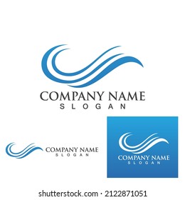 waves beach logo and symbols
