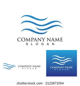 logotipo y símbolos de la playa de olas
