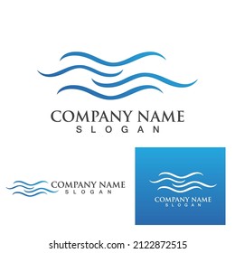 waves beach logo and symbols
