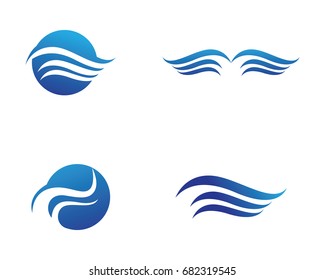 Waves beach logo and symbols
