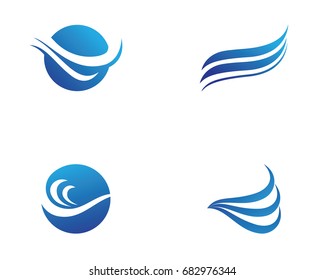 Waves beach logo and symbols
