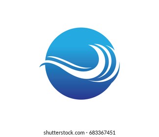 Waves beach logo and symbols