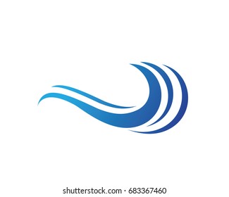 Waves beach logo and symbols