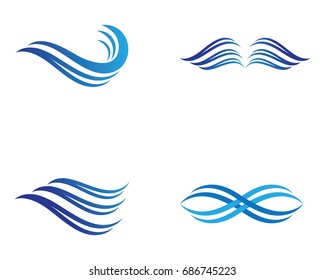 Waves beach logo and symbols
