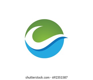 Waves beach logo and symbols
