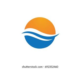 Waves beach logo and symbols

