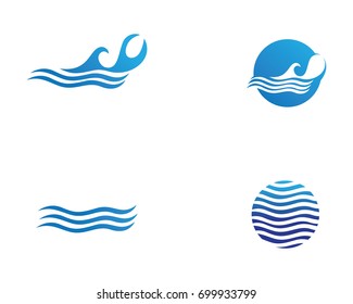 Waves beach logo and symbols
