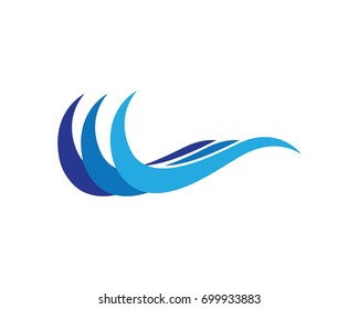 Waves beach logo and symbols
