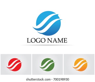 Waves beach logo and symbols
