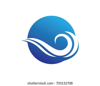 Waves beach logo and symbols
