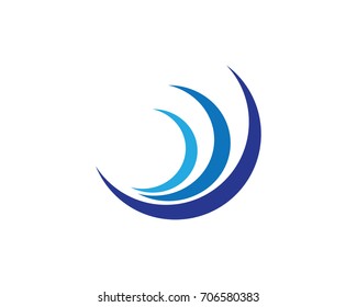 Waves beach logo and symbols
