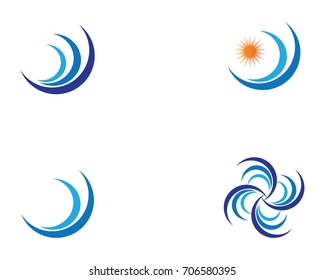 Waves beach logo and symbols
