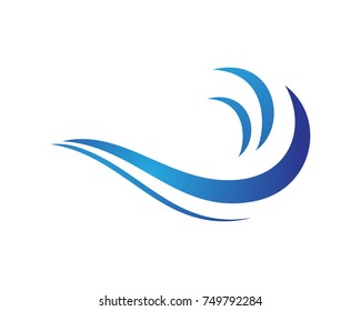 Waves beach logo and symbols