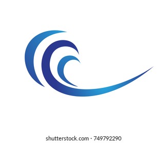 Waves beach logo and symbols