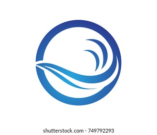 Waves beach logo and symbols