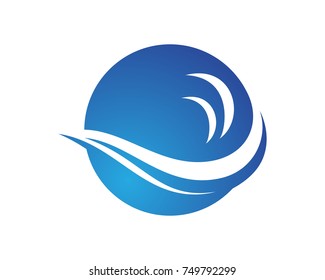 Waves beach logo and symbols