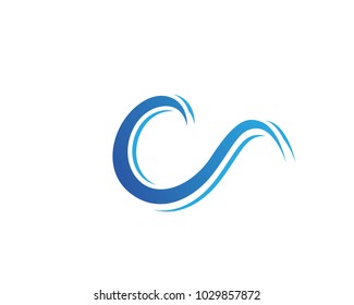 Waves beach logo and symbols template icons app